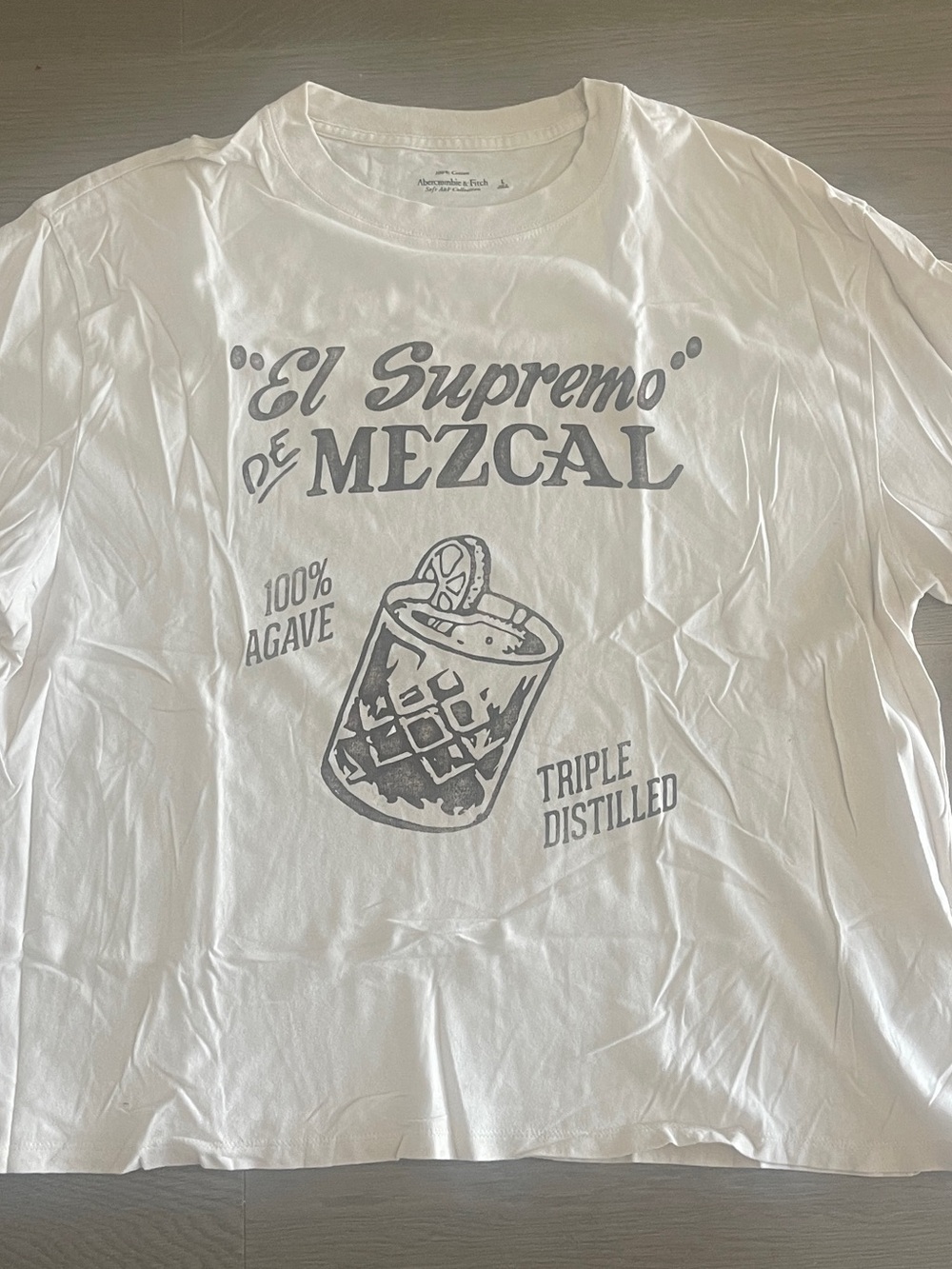 Abercrombie and Fitch El Supremo de Mezcal Graphic White T-Shirt